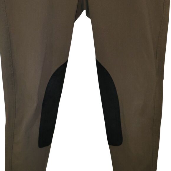 Brown and Black Ankle Cropped Riding Pants - Picture 3 of 6